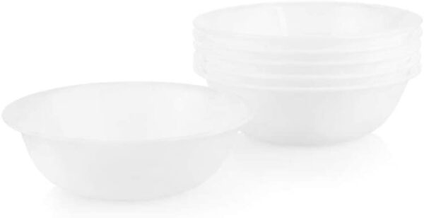 Corelle Cereal Bowl Set for 6 | 18 Ounce Reusable Soup Bowls in Winter Frost White | Triple Layer Strong Glass is Eco-Friendly - Image 3