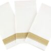 Paper Dinner Napkins | Gold Border | 50 Pcs - Image 2