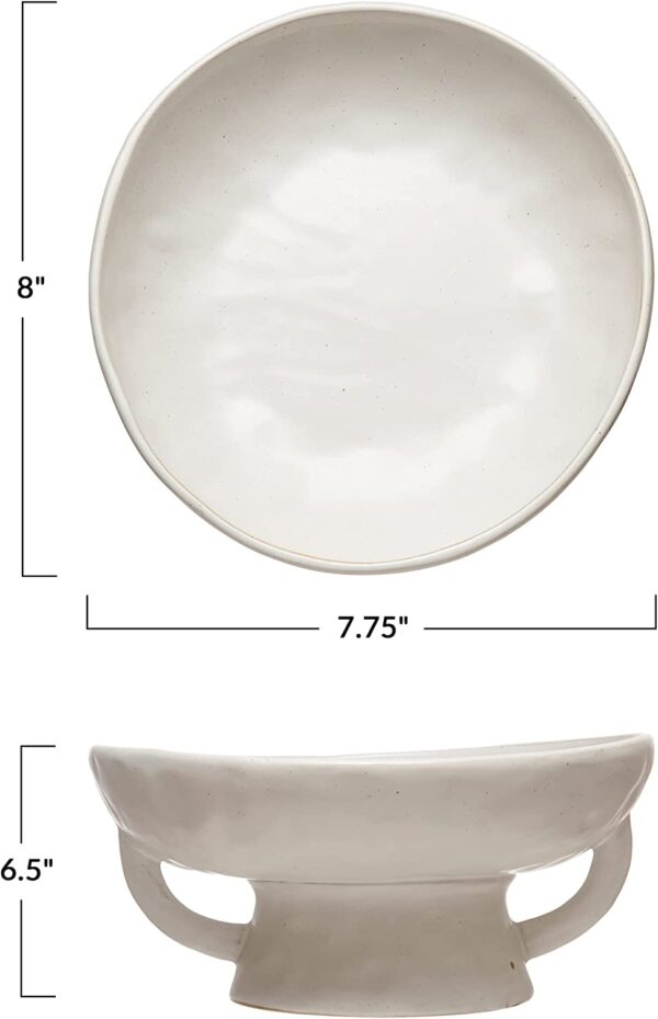 Creative Co-Op Stoneware Bowl Reactive Glaze, White Décor - Image 5