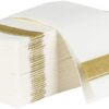Paper Dinner Napkins | Gold Border | 50 Pcs - Image 3