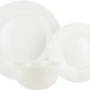 Basics 18-Piece Kitchen Dinnerware Set, Plates, Dishes, Bowls, Service for 6 - White - Image 2