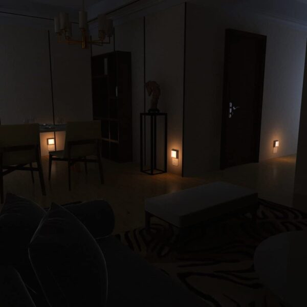 MAZ-TEK Plug in Dimmable Led Night Light with Auto Dusk to Dawn Sensor, Soft Warm White Nightlights for Hallway,Bedroom - Image 2