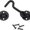Raswik 4 Privacy Hook and Eye Latch Easy Lock for Barn Door, Black - Image 5