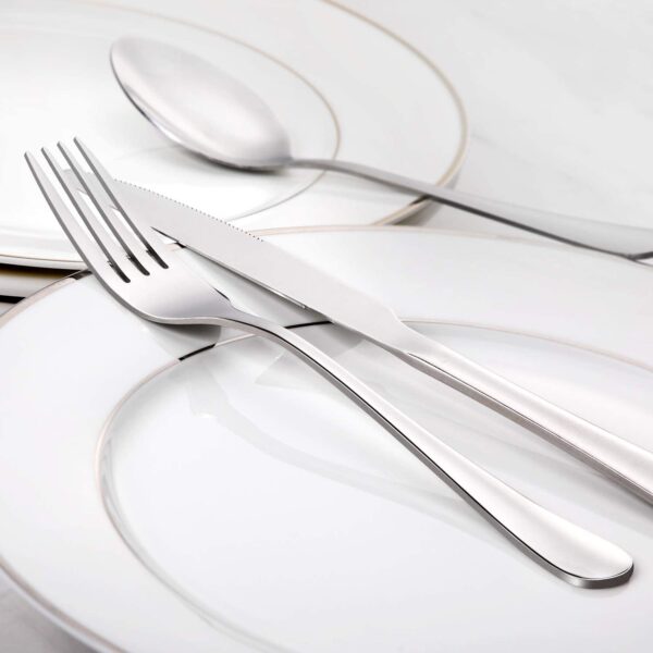 Hiware 12-Piece Dinner Forks Set, Food-Grade 18/8 Stainless Steel Forks Silverware - Image 2