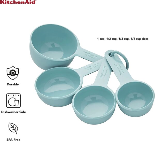 Kitchen Aid Measuring Cups, Set Of 4, Aqua Sky - Image 2