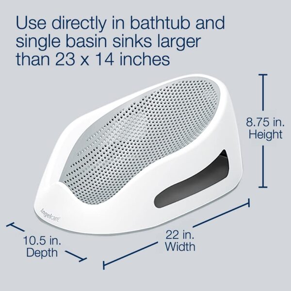 Angelcare Baby Bath Support (Grey) | Ideal for Babies Less than 6 Months Old - Image 2