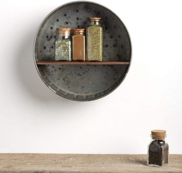 Primitives by Kathy 38024 Rustic-Inspired Wall Shelf, Metal and Wood - Image 2