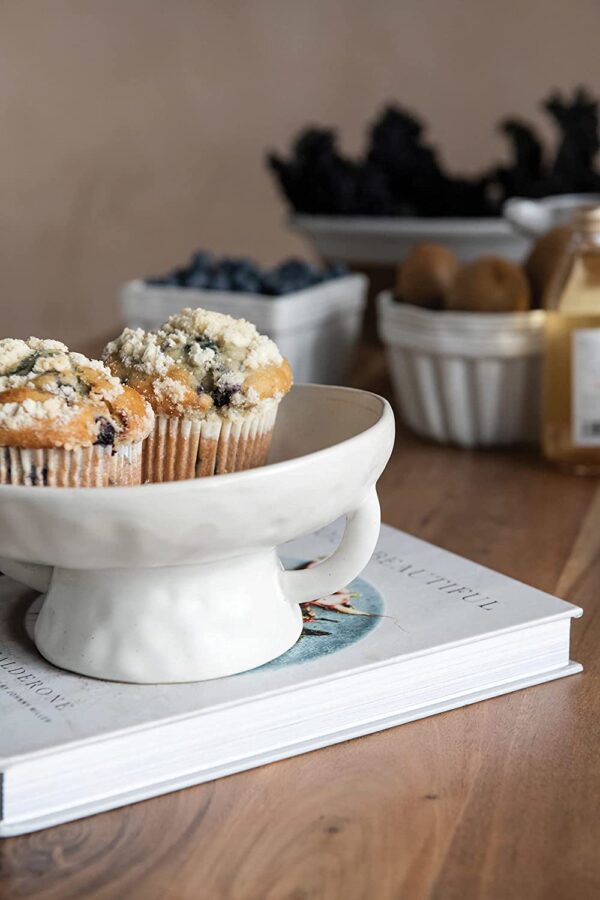 Creative Co-Op Stoneware Bowl Reactive Glaze, White Décor - Image 2