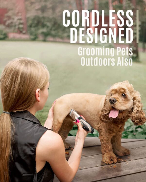 oneisall Dog Shaver Clippers Low Noise Rechargeable Cordless Electric Quiet Hair Clippers - Image 3