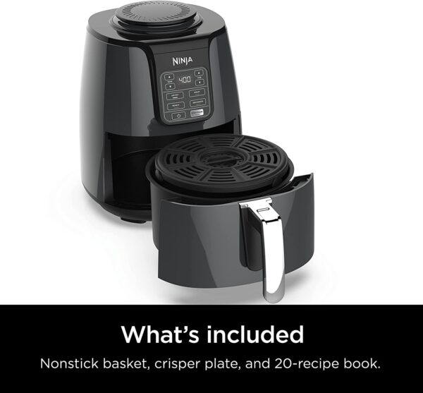 Ninja AF101 Air Fryer that Crisps, Roasts, Reheats, & Dehydrates, for Quick, Easy Meals, 4 Quart Capacity, Black/Grey - Image 2