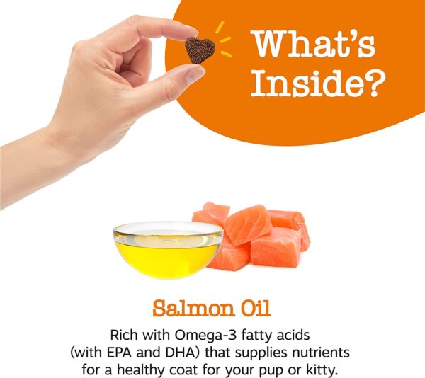Pure Wild Alaskan Salmon Oil for Dogs & Cats - Omega 3 Skin & Coat Support - Liquid Food Supplement for Pets - Image 3