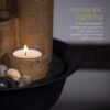 Alpine Corporation Tiered Column Tabletop Fountain with 3 Candles, Mini Waterfall for Indoor Spaces - Image 6