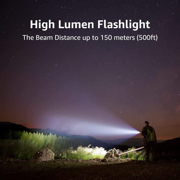 LE LED Flashlights LE1000 High Lumens, Bright Small Flashlight, Zoomable, Waterproof, Adjustable Brightness Flash Light for Outdoor - Image 6