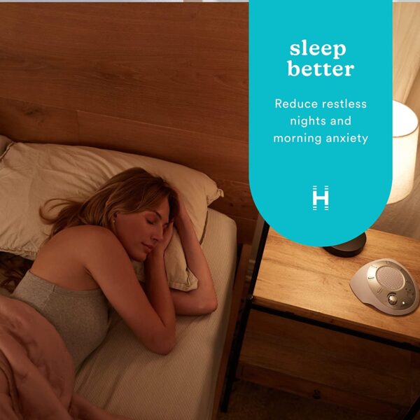 Homedics SoundSleep White Noise Sound Machine, Silver, Small Travel Sound Machine with 6 Relaxing Nature Sounds - Image 3