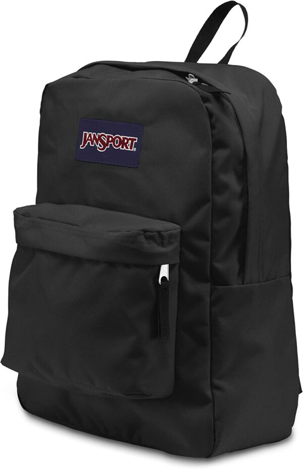 JanSport Super Break One School Backpack for Girls, Boys, Black - Durable, Lightweight Bookbag for Teens - Image 2