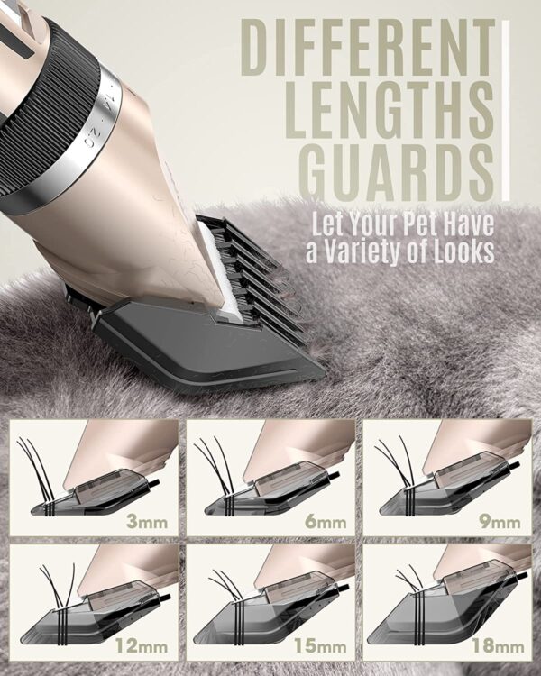 oneisall Dog Shaver Clippers Low Noise Rechargeable Cordless Electric Quiet Hair Clippers - Image 5