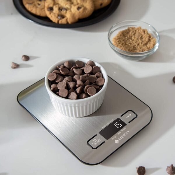 Etekcity Food Kitchen Scale, Digital Grams and Ounces for Weight Loss, Baking, Cooking, Keto and Meal Prep, LCD Display, Medium - Image 3