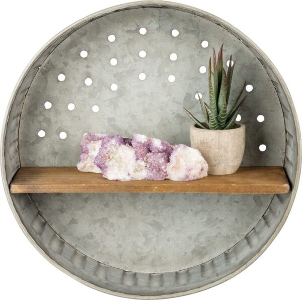 Primitives by Kathy 38024 Rustic-Inspired Wall Shelf, Metal and Wood - Image 4