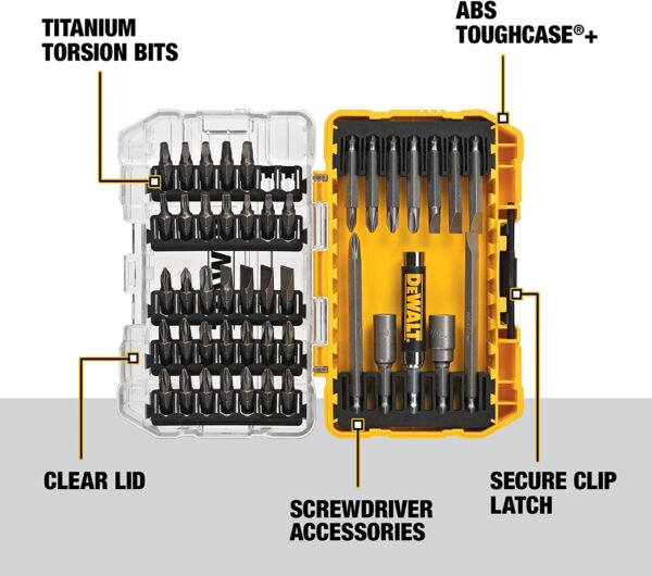DEWALT Screwdriver Bit Set with Tough Case, 45-Piece - Image 3