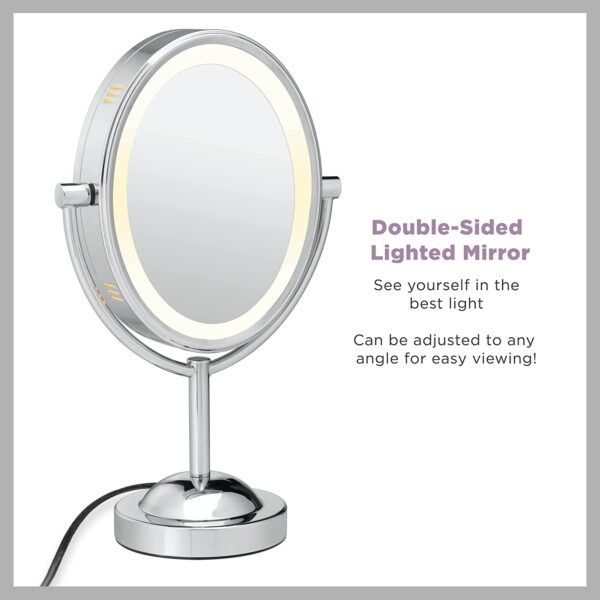 Conair Reflections Double-Sided LED Lighted Vanity Makeup Mirror - Image 3