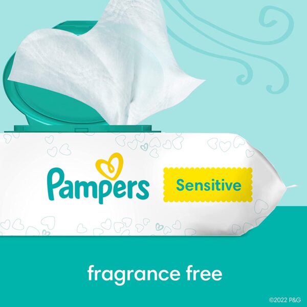 Baby Wipes, Pampers Sensitive Water Based Baby Diaper Wipes - Image 2
