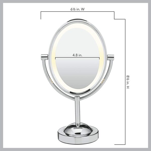 Conair Reflections Double-Sided LED Lighted Vanity Makeup Mirror - Image 2