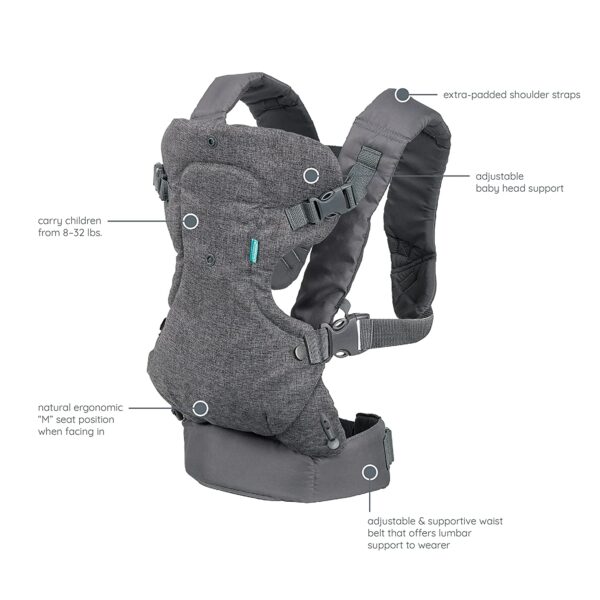 Infantino Flip Advanced 4-in-1 Carrier - Ergonomic, convertible - Image 4