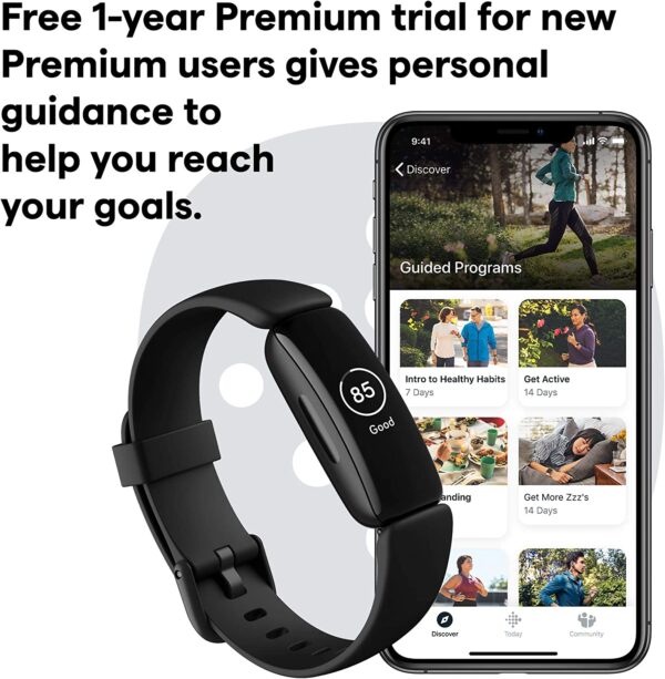 Fitbit Inspire 2 Health & Fitness Tracker with a Free 1-Year Fitbit Premium Trial, 24/7 Heart Rate - Image 2