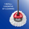 O-Cedar Microfiber Spin Mop, Bucket Floor Cleaning System, Red, Gray - Image 5