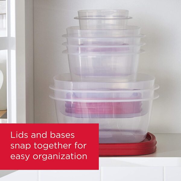 Rubbermaid 16-Piece Food Storage Containers with Lids and Steam Vents - Image 3