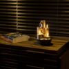 Alpine Corporation Tiered Column Tabletop Fountain with 3 Candles, Mini Waterfall for Indoor Spaces - Image 3