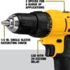 DEWALT 20V Max Cordless Drill / Driver Kit, Compact, 1/2-Inch (DCD771C2), Yellow - Image 3