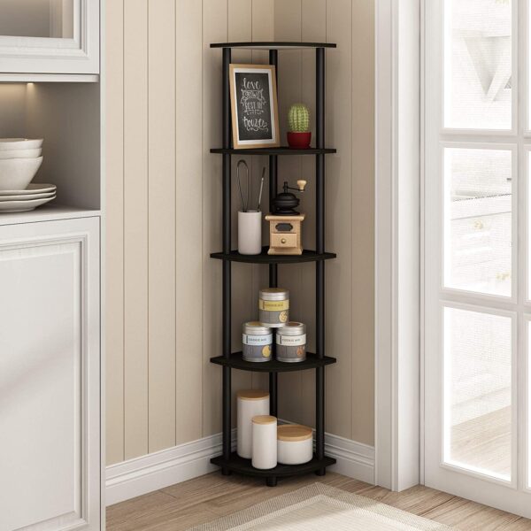 Furinno Turn-N-Tube 5 Tier Corner Display Rack Multipurpose Shelving Unit - Image 5