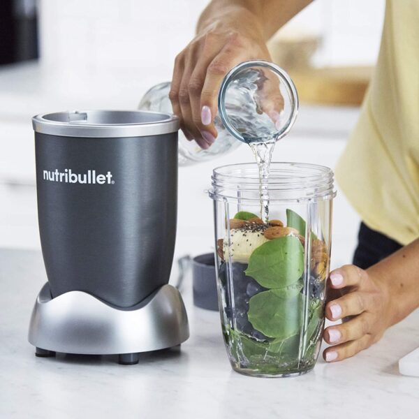 nutribullet Personal Blender for Shakes, Smoothies, Food Prep, and Frozen Blending,600 Watt, Gray - Image 3