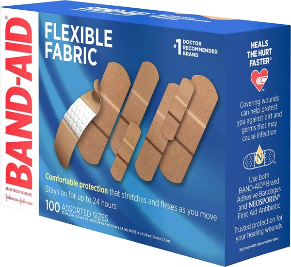 Band Aid Brand Flexible Fabric Adhesive Bandages for Wound Care & First Aid - Image 2