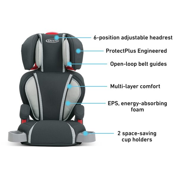 Graco TurboBooster Highback Booster Seat, Glacier - Image 2