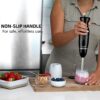 Ovente Electric Immersion Hand Blender 300 Watt 2 Mixing Speed with Stainless Steel Blades - Image 2