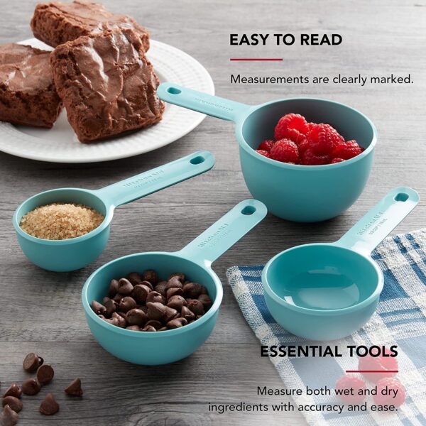 Kitchen Aid Measuring Cups, Set Of 4, Aqua Sky - Image 6