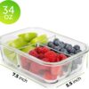 PrepNaturals Glass Meal Prep Containers 3 Compartment - Bento Box Containers Glass Food Storage Containers with Lids - Image 5