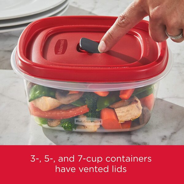 Rubbermaid 16-Piece Food Storage Containers with Lids and Steam Vents - Image 2