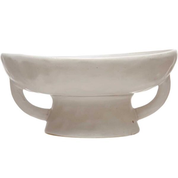 Creative Co-Op Stoneware Bowl Reactive Glaze, White Décor