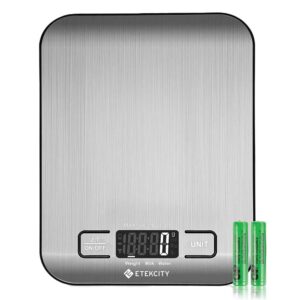 Etekcity Food Kitchen Scale, Digital Grams and Ounces for Weight Loss, Baking, Cooking, Keto and Meal Prep, LCD Display, Medium