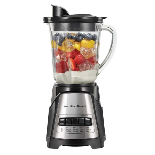 Hamilton Beach Power Elite Wave Action Blender-for Shakes and Smoothies, Puree, Crush Ice, 40 Oz Glass Jar
