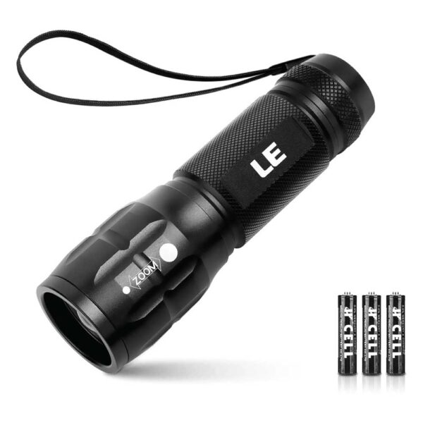 LE LED Flashlights LE1000 High Lumens, Bright Small Flashlight, Zoomable, Waterproof, Adjustable Brightness Flash Light for Outdoor