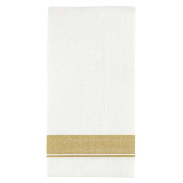 Paper Dinner Napkins | Gold Border | 50 Pcs