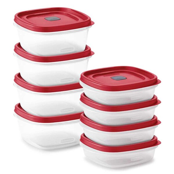Rubbermaid 16-Piece Food Storage Containers with Lids and Steam Vents