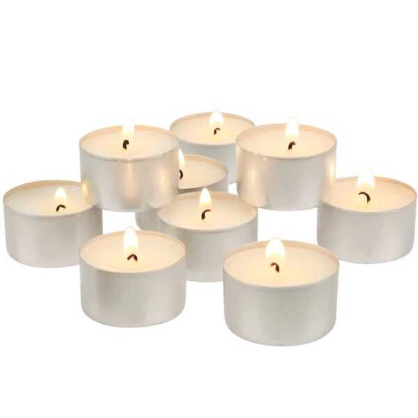 Stonebriar 100 Pack Unscented Tea Light Candles with 6 Hour Extended Burn