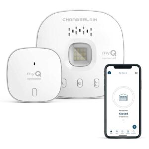 myQ Chamberlain Smart Garage Control - Wireless Garage Hub and Sensor with Wifi & Bluetooth - Smartphone Controlled